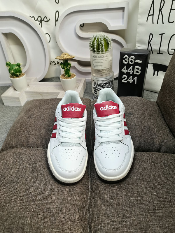 Adidas Court Vintage White Red – Leather Low-Top Sneakers
