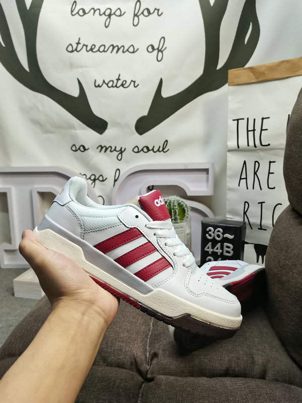 Adidas Court Vintage White Red – Leather Low-Top Sneakers