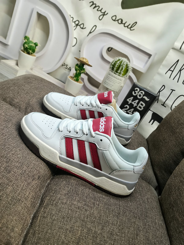 Adidas Court Vintage White Red – Leather Low-Top Sneakers