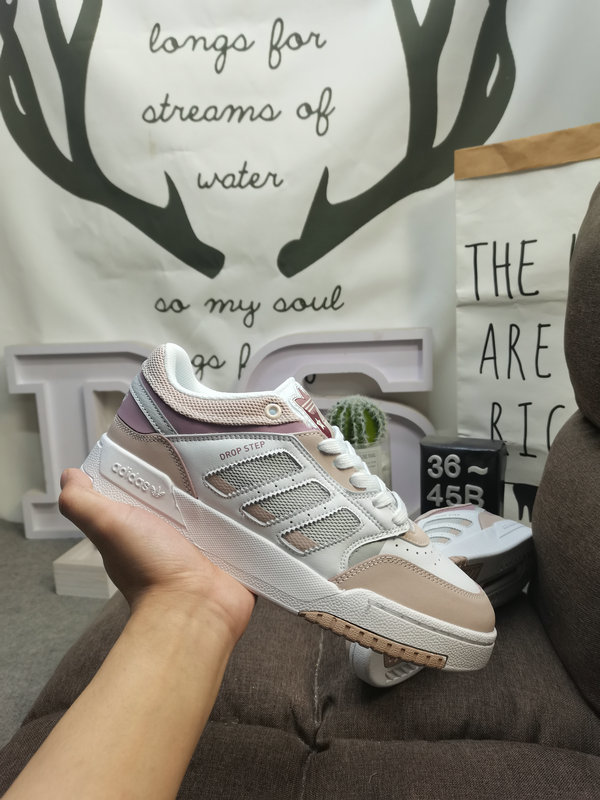 Adidas Drop Step White Taupe – Retro Basketball Sneaker