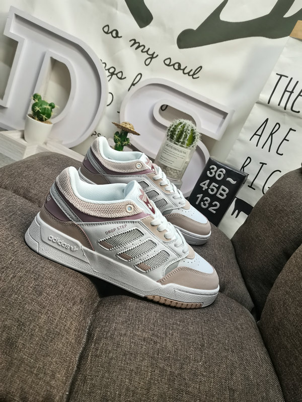 Adidas Drop Step White Taupe – Retro Basketball Sneaker