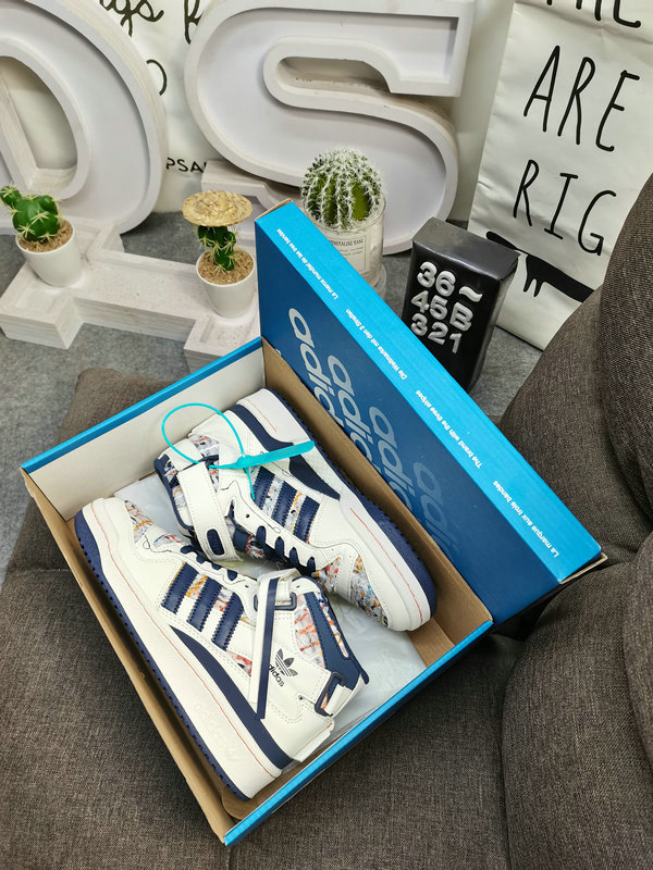 Adidas Forum Mid White Multi – Kids Retro Sneakers