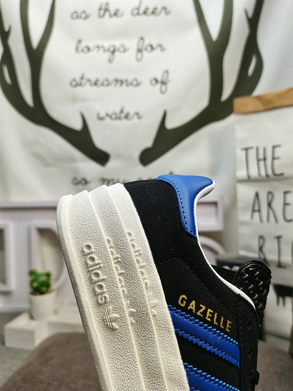 Adidas Gazelle Bold Black Blue – Platform Sneakers