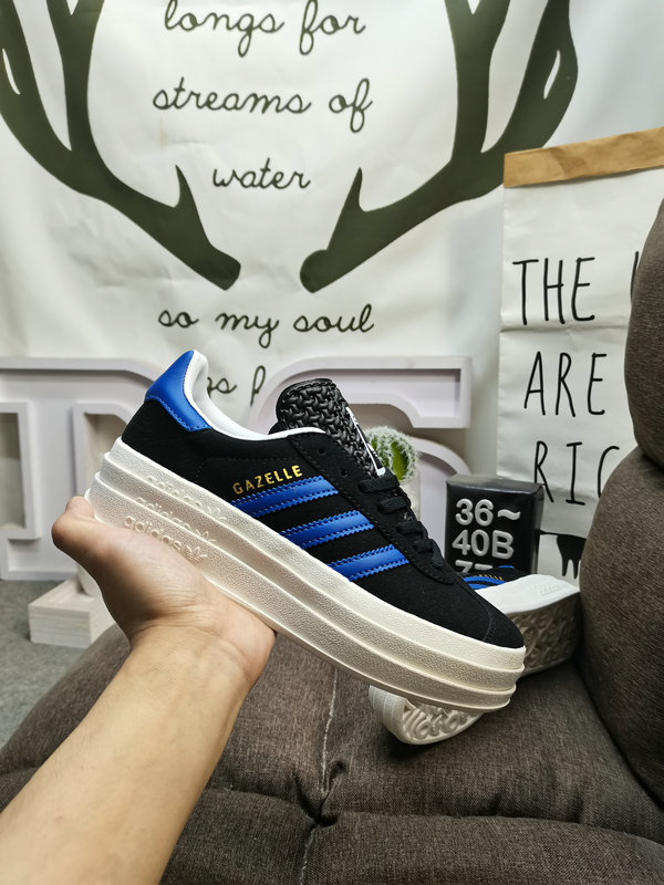 Adidas Gazelle Bold Black Blue – Platform Sneakers