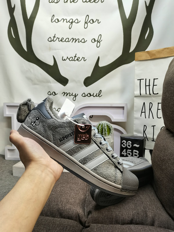 Adidas Gray Furry Bunny – Adidas Superstar Gray Furry – Limited