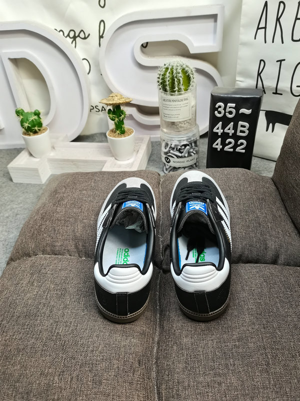 Adidas Samba Black White Grey – Leather Low Top