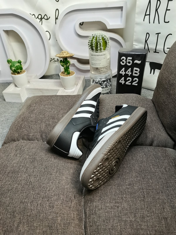 Adidas Samba Black White Grey – Leather Low Top