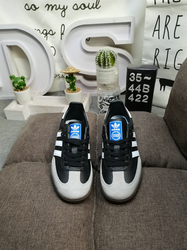 Adidas Samba Black White Grey – Leather Low Top