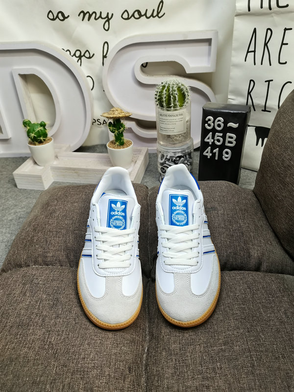 Adidas Samba White Blue – Classic Leather Sneakers