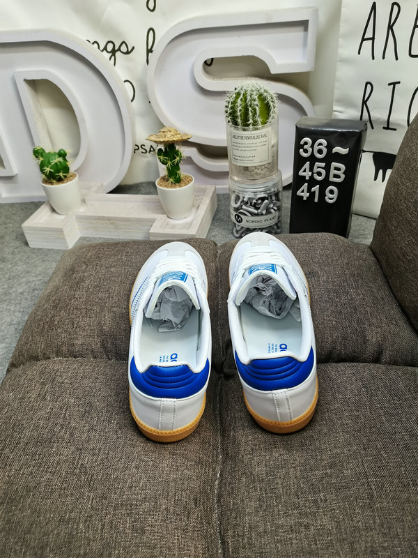 Adidas Samba White Blue – Classic Leather Sneakers