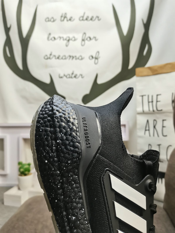 Adidas Ultraboost 22 Black – White Stripes – Running Shoes