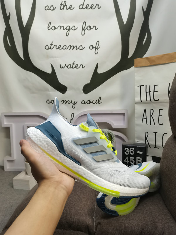 Adidas Ultraboost 22 White Blue – Performance Running Shoes