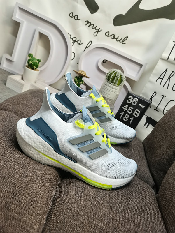 Adidas Ultraboost 22 White Blue – Performance Running Shoes