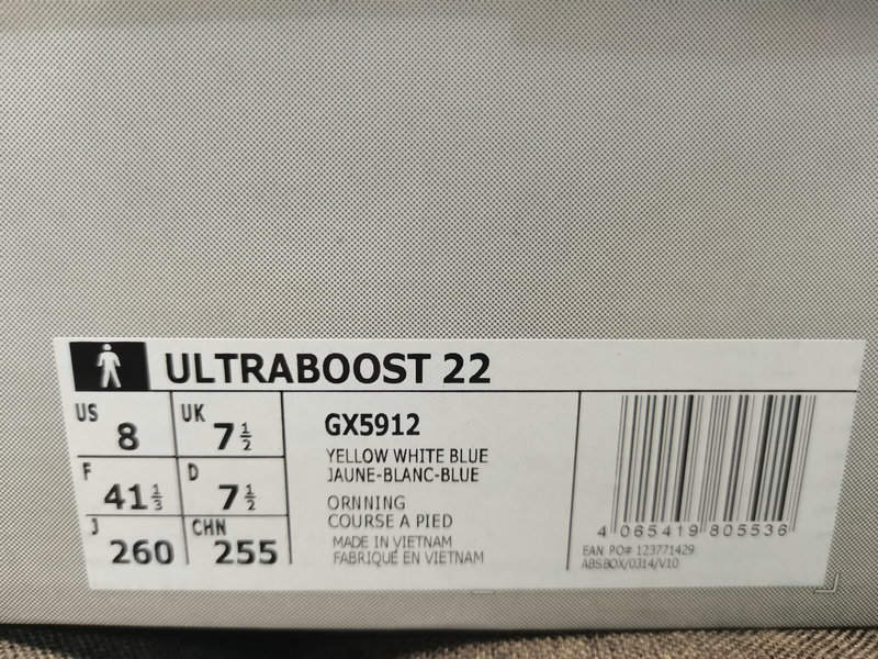Adidas Ultraboost 22 White Blue – Performance Running Shoes